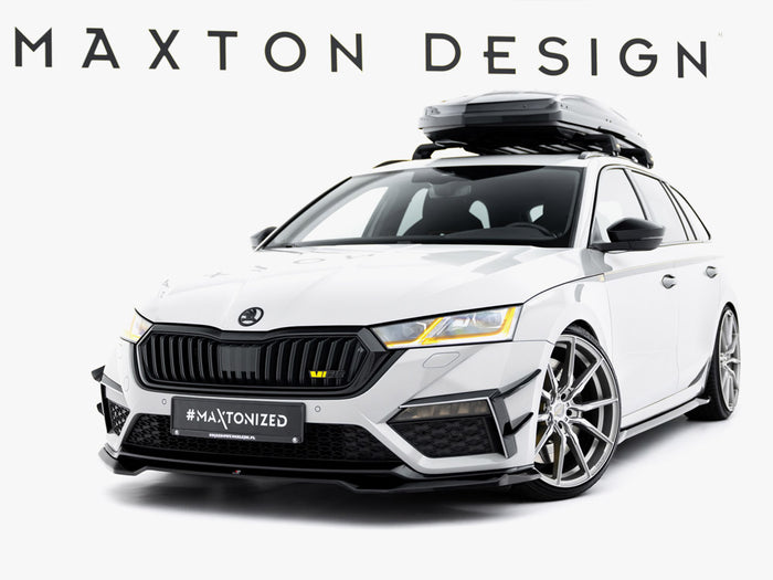 Front Splitter V.4 Skoda Octavia RS Mk4 - Maxton Design