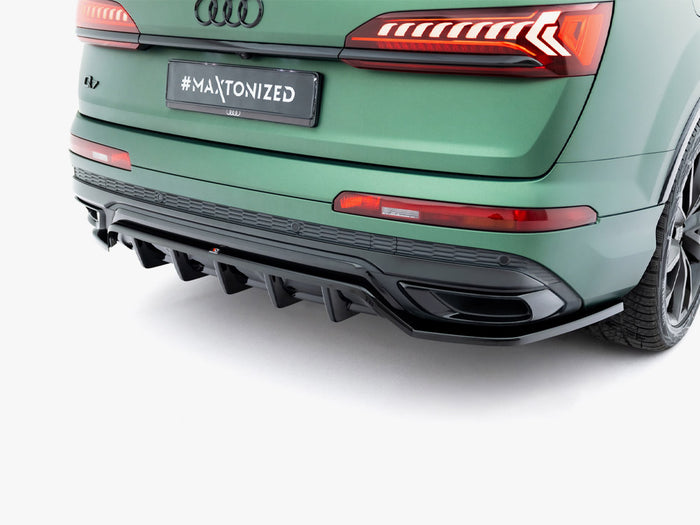 Audi Q7 S-Line Mk2 Facelift Rear Splitter (Vertical Bars) - Maxton Design