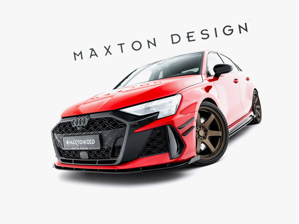 Maxton Design - Street PRO Front Splitter + Flaps Audi RS3 Sedan