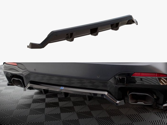 BMW X3 M-Pack G01 Facelift Central Rear Splitter (Vertical Bars) - Maxton Design