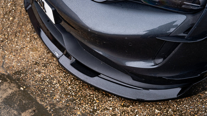 Porsche Taycan Pre Facelift Front Splitter and Aero Fins - TRC Performance Styling
