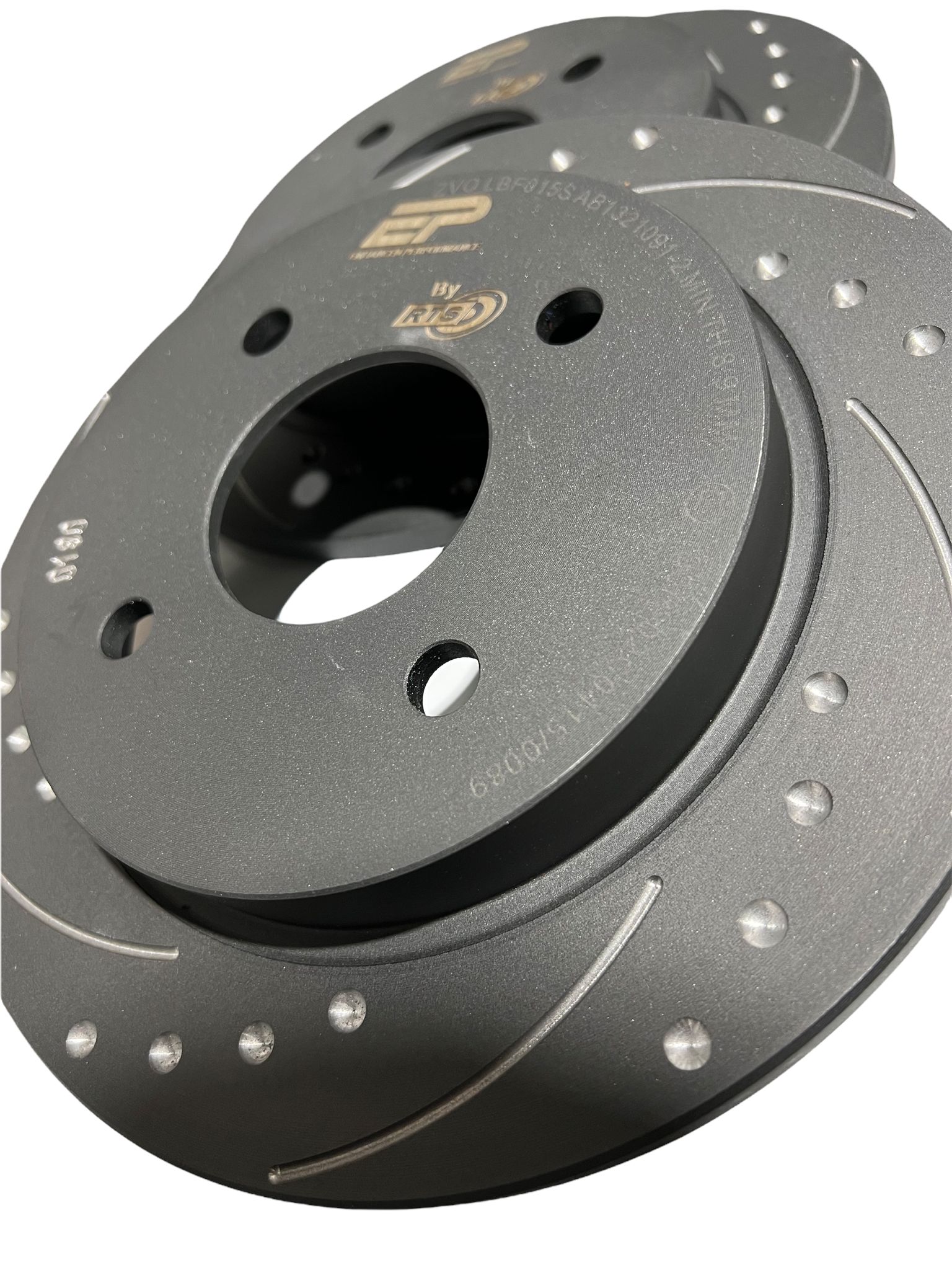 Mopar B-Body 8 3/4 Rear Disc Brake Kit – 11" Drilled & Slotted Rotors – Red Calipers W/ E-Brake