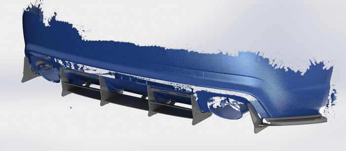 Audi RS3 8V PFL Ally-Aero Diffuser - TRC Performance Styling