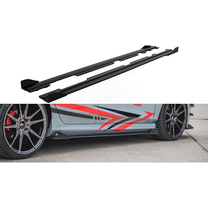 Fiesta-MK8-ST/STLine--Side-Skirt-Splitters(+Flaps)-Maxton-Racing