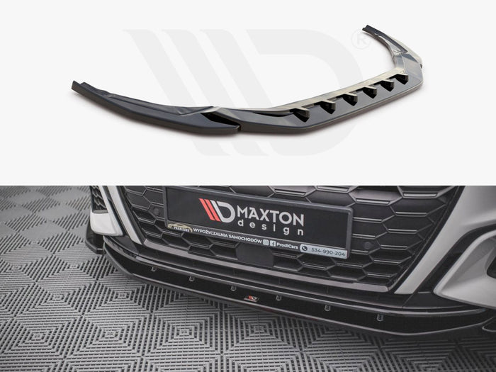 Audi S3 / A3 S-line 8Y (2020-) Front Splitter V.4 - Maxton Design