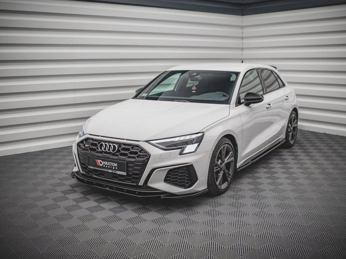 Audi S3 / A3 S-line 8Y (2020-) Front Splitter V.4 - Maxton Design