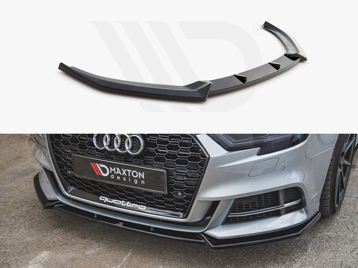 Audi S3 / A3 S-line 8V Facelift Sedan (2016-2020) Front Splitter V.3 - Maxton Design