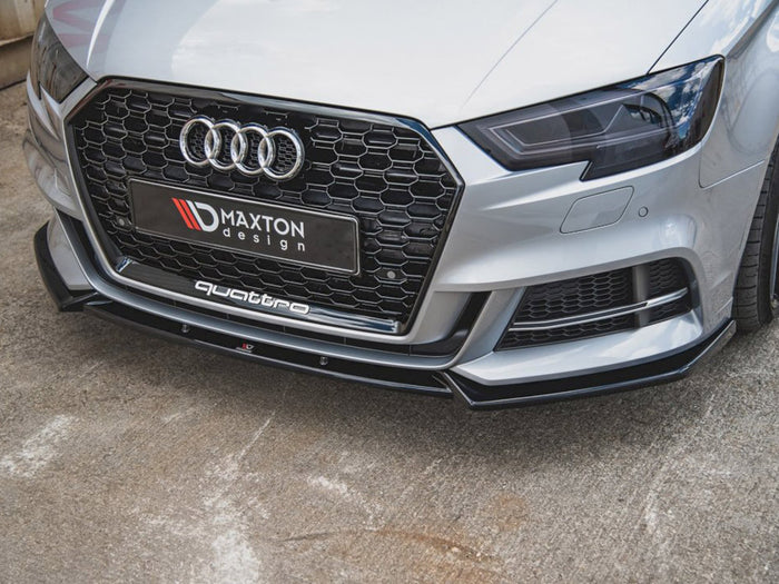 Audi S3 / A3 S-line 8V Facelift Sedan (2016-2020) Front Splitter V.3 - Maxton Design