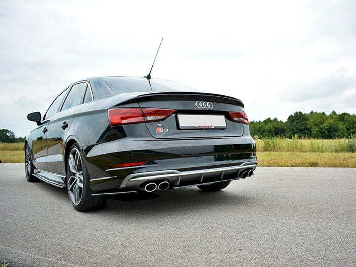 Audi S3 8V FL Sedan (2017-) Central Rear Splitter - Maxton Design