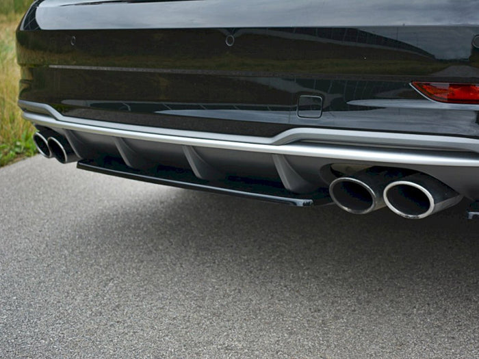 Audi S3 8V FL Sedan (2017-) Central Rear Splitter - Maxton Design