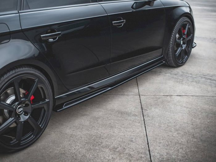 Audi RS3 8V Sportback Facelift (2017-UP) Side Skirts Diffusers V.2 - Maxton Design