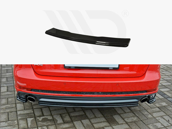 Audi A4 B9 S-line Avant (2015 - UP) Central Rear Splitter - Maxton Design