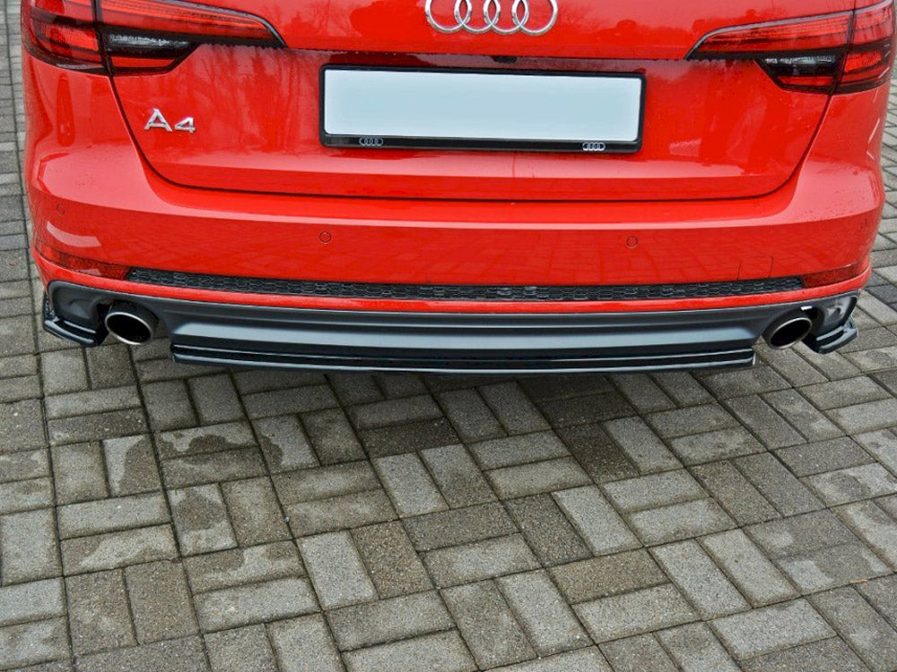 Audi A4 B9 S-line Avant (2015 - UP) Central Rear Splitter - Maxton