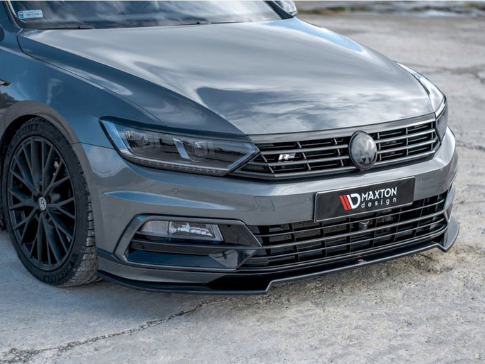 VW Passat R-line B8 (2015-19) Front Splitter V.2 - Maxton Design