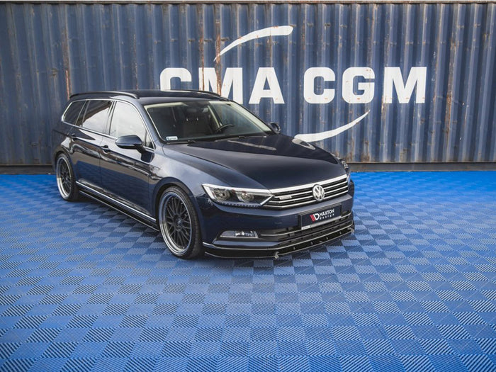 VW Passat B8 (2014-2019) Front Splitter V2 - Maxton Design