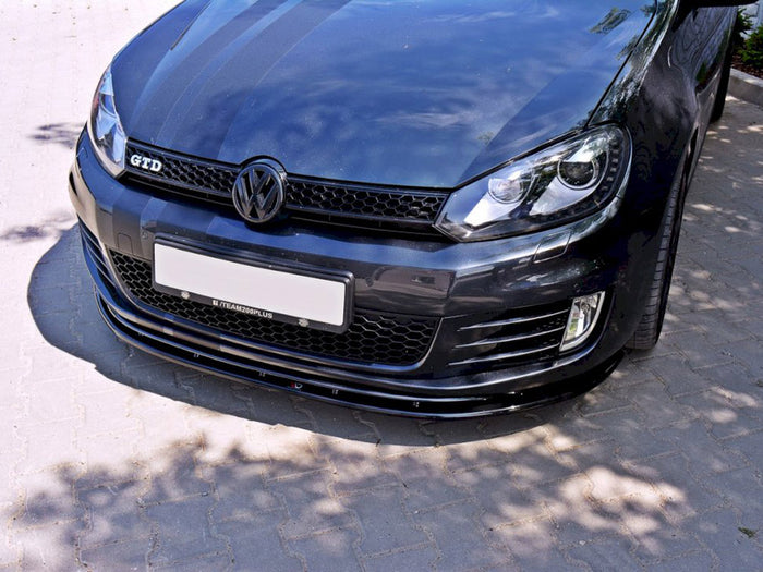 VER.2 VW Golf VI GTI Front Splitter - Maxton Design