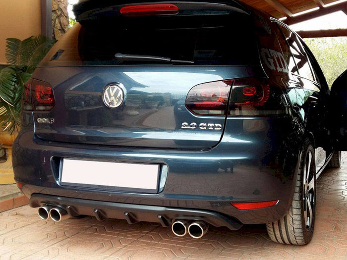 VW Golf VI With 2 Exhaust HOLE Rear Valance - Maxton Design