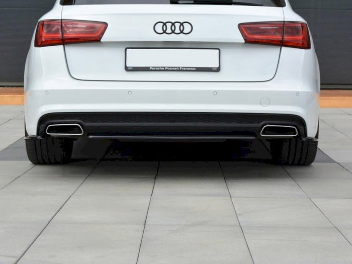 Audi A6 C7 Avant Sline Facelift (2014- 2018) Central Rear Splitter - Maxton Design
