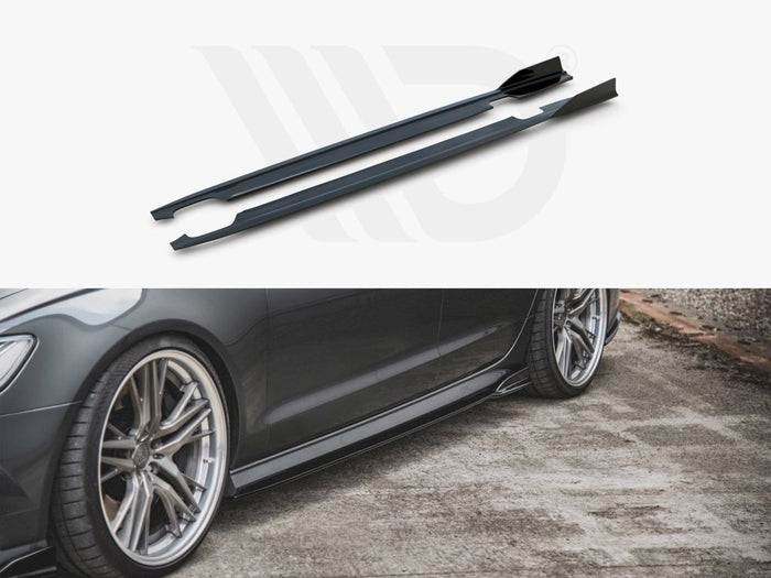 Audi S6/ A6 S-line C7 Facelift Side Skirts Diffusers - Maxton Design