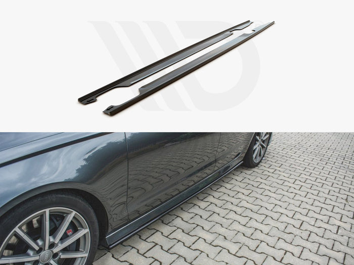 Audi S6/ A6 S-line C7 Facelift Side Skirt Diffusers - Maxton Design