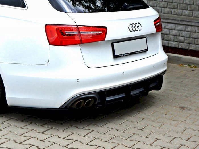 Audi A6 C7 S-line Avant (2.0 TDI) Rear Diffuser & (2011-2014) Rear Side Splitters - Maxton Design