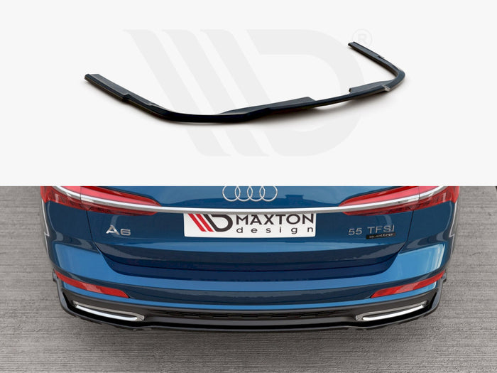 Audi A6 S-line C8 Avant (2019-) Central Rear Splitter - Maxton Design