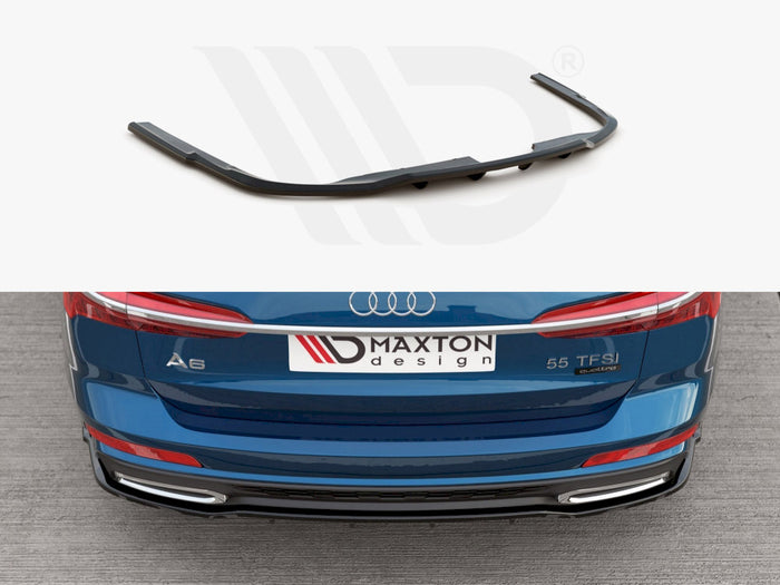 Audi A6 S-line C8 Avant (2019-) Central Rear Splitter - Maxton Design