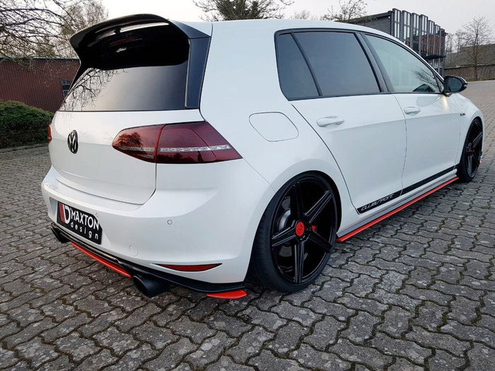 VW Golf MK7 GTI Clubsport (2016-2017) Central Rear Splitter - Maxton Design