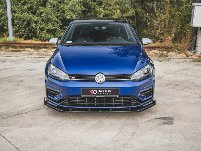 VW Golf 7 R / R-Line Facelift Maxton Racing Front Splitter + Flaps - Maxton Design