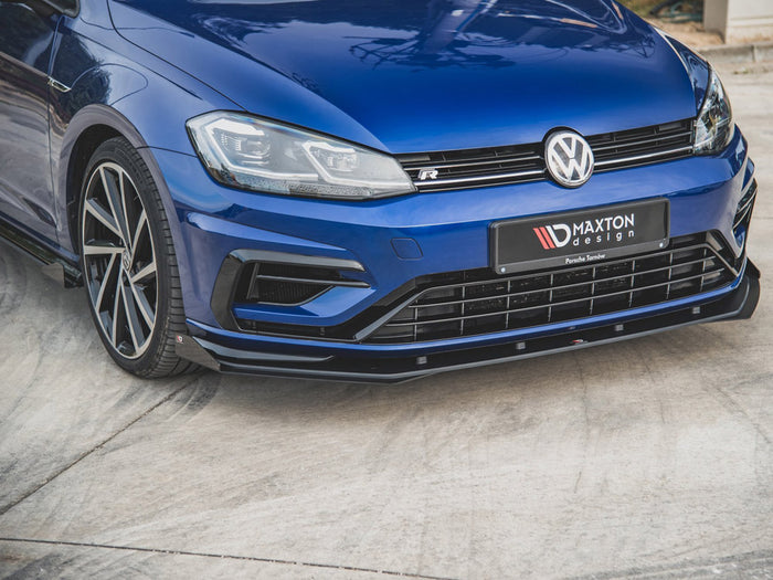 VW Golf 7 R / R-Line Facelift Maxton Racing Front Splitter + Flaps - Maxton Design
