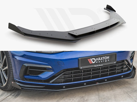 VW Golf 7 R / R-Line Facelift Maxton Racing Front Splitter + Flaps - Maxton Design
