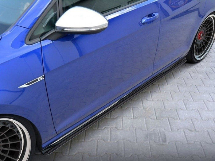VW Golf 7 R / R-Line Facelift Racing Side Skirts Diffusers - Maxton Design