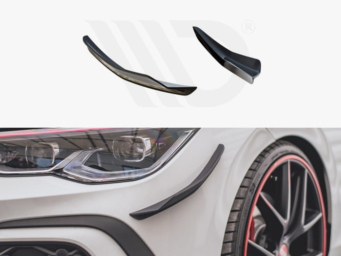 VW Golf 8 GTI / R-line (2020-) Front Bumper Wings - Maxton Design