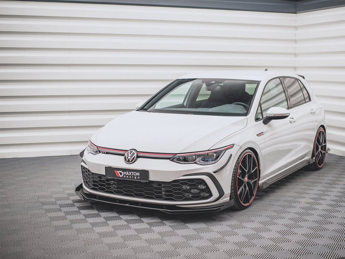 VW Golf 8 GTI / R-line (2020-) Front Bumper Wings - Maxton Design