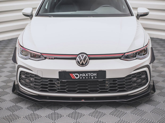 VW Golf 8 GTI / R-line (2020-) Front Bumper Wings - Maxton Design