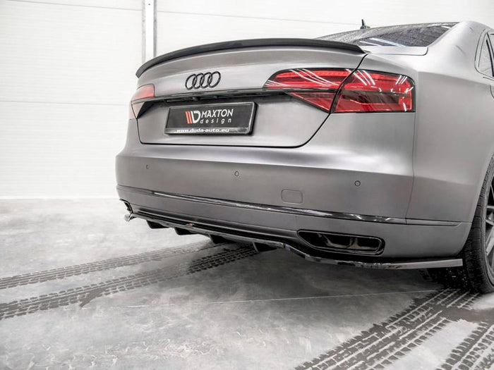 Audi A8 D4 Facelift (2013-2017) Central Rear Splitter - Maxton Design