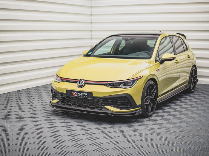 VW Golf 8 GTI Clubsport Front Splitter V.1 + Flaps - Maxton Design
