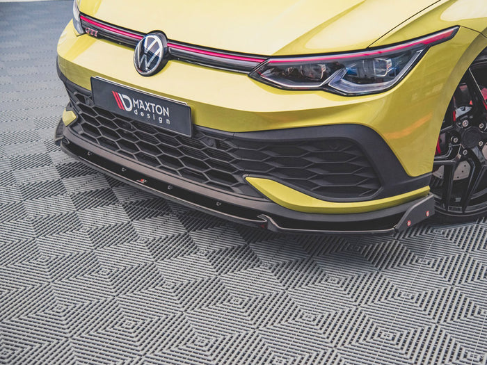 VW Golf 8 GTI Clubsport Front Splitter V.1 + Flaps - Maxton Design