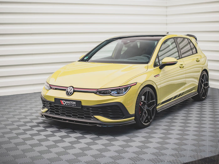 VW Golf 8 GTI Clubsport (2020-) Front Splitter V2 - Maxton Design