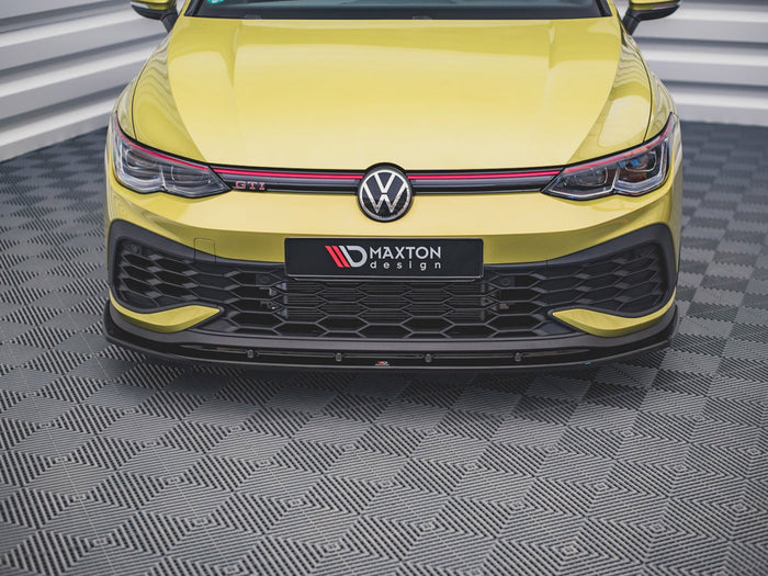 VW Golf 8 GTI Clubsport (2020-) Front Splitter V4 - Maxton Design