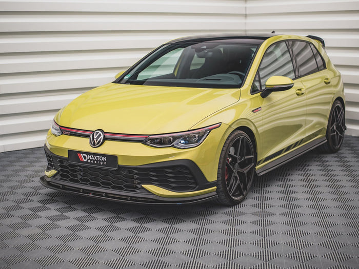 VW Golf 8 GTI Clubsport (2020-) Front Splitter V4 - Maxton Design