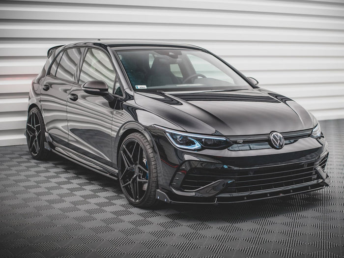 VW Golf R Mk8 Front Splitter V.2 + Flaps - Maxton Design