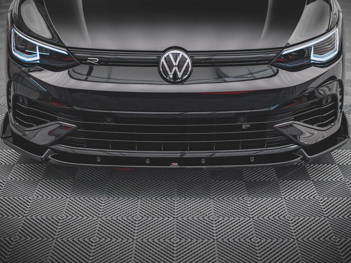 VW Golf R Mk8 Front Splitter V.2 + Flaps - Maxton Design