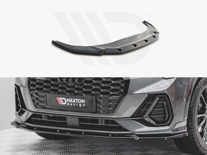 Audi Q3 Sportback S-line (2019-) Front Splitter V2 - Maxton Design