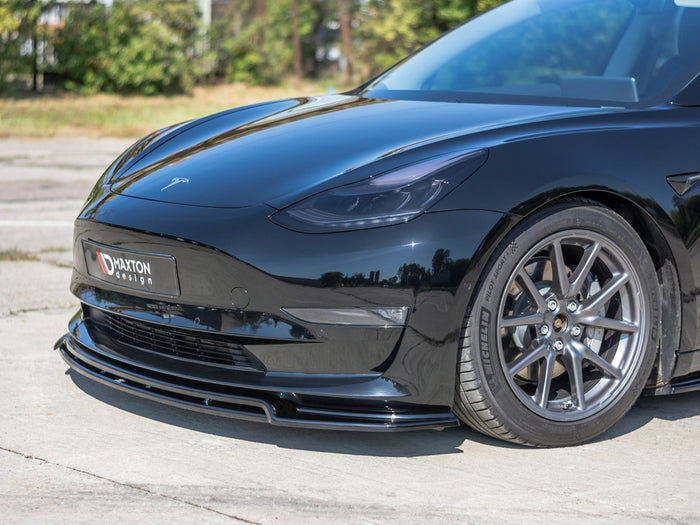 Tesla Model 3 (2017-) Front Splitter V.2 - Maxton Design