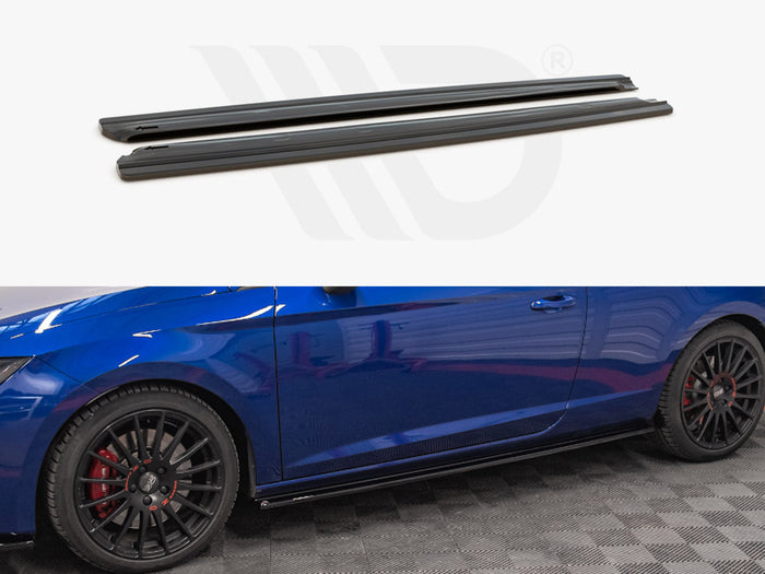 Seat Leon Cupra/ FR SC MK3/ MK3 Facelift (2013-2019) Side Skirts Splitters - Maxton Design