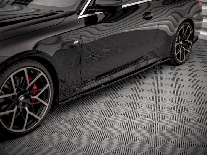 BMW 4 M-pack G22 (2020-) Side Skirts Diffusers V.3 - Maxton Design