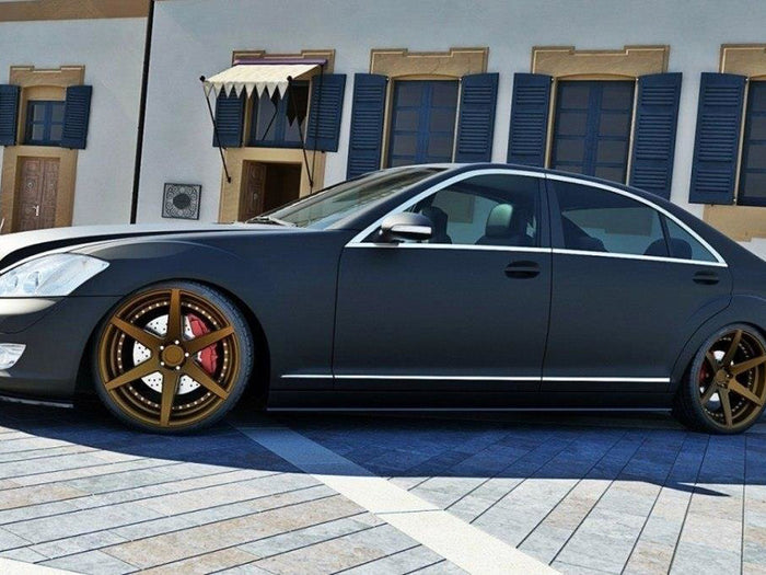 Mercedes S-class W221 Long Side Skirts Diffusers - Maxton Design