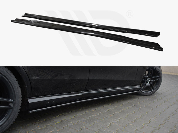 Mercedes E-class 212 63 AMG (2009-2012) Side Skirts Splitters - Maxton Design