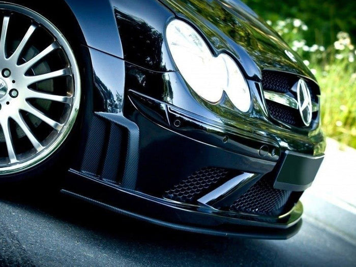Mercedes CLK W209 Black (SL Black Series Look) Front Splitter - Maxton Design
